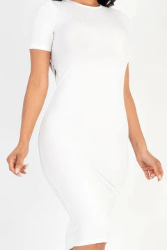 Ribbed Bodycon Midi Dress Bargain Buzz