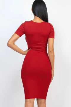 Ribbed Bodycon Midi Dress Bargain Buzz