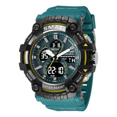 SMAEL 8079 Dual-Time Waterproof Watch - Durable, Multifunctional, 50m