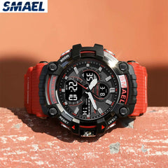 SMAEL 8079 Dual-Time Waterproof Watch - Durable, Multifunctional, 50m