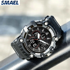 SMAEL 8079 Dual-Time Waterproof Watch - Durable, Multifunctional, 50m