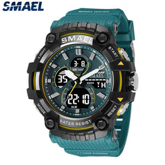 SMAEL 8079 Dual-Time Waterproof Watch - Durable, Multifunctional, 50m