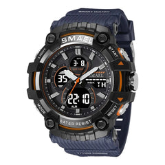 SMAEL 8079 Dual-Time Waterproof Watch - Durable, Multifunctional, 50m