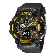 SMAEL 8079 Dual-Time Waterproof Watch - Durable, Multifunctional, 50m