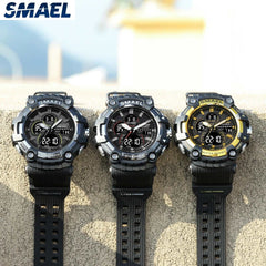 SMAEL 8079 Dual-Time Waterproof Watch - Durable, Multifunctional, 50m