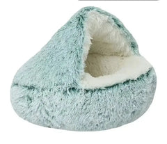 Semi-Closed Cat Bed with Universal Cover - Four Seasons Nest for Small Dogs and Pets Bargain Buzz