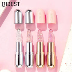 Sparkling Sequins Color-Changing Lipstick: Moisturizing Glitter Gel Ba