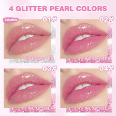 Sparkling Sequins Color-Changing Lipstick: Moisturizing Glitter Gel Ba