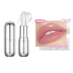 Sparkling Sequins Color-Changing Lipstick: Moisturizing Glitter Gel Ba