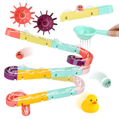 Splash & Learn: Kids Bath Toys Wall Suction Cup Marble Racetrack