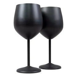 Stainless Steel Wine Glasses with Black Plating Bargain Buzz