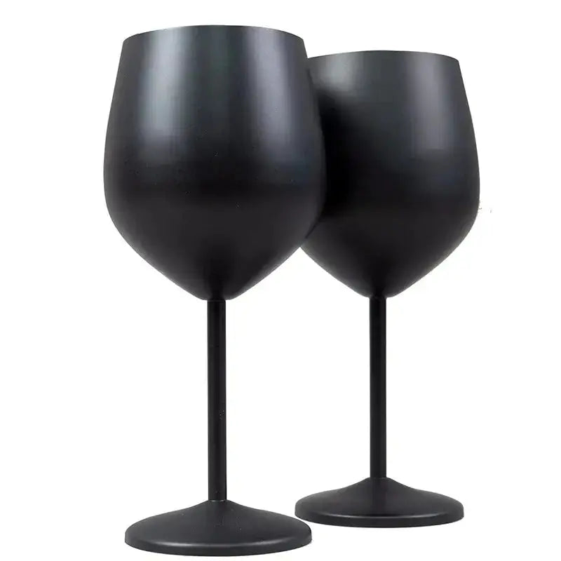 Stainless Steel Wine Glasses with Black Plating Bargain Buzz