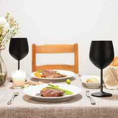 Stainless Steel Wine Glasses with Black Plating Bargain Buzz