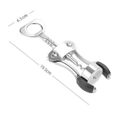 Stainless Steel Winged Wine Opener - Sommelier Corkscrew & Bottle Remo