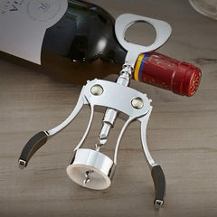 Stainless Steel Winged Wine Opener - Sommelier Corkscrew & Bottle Remo