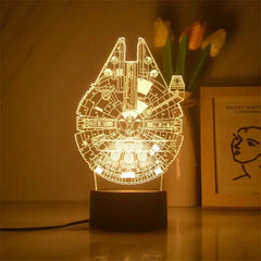 Star Wars 3D Night Light – Nine Designs including Baby Yoda | Warm Whi