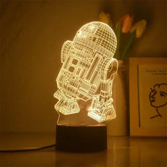 Star Wars 3D Night Light – Nine Designs including Baby Yoda | Warm Whi