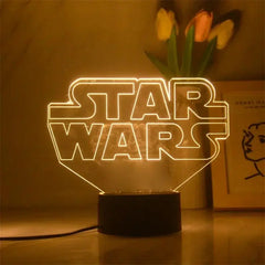 Star Wars 3D Night Light – Nine Designs including Baby Yoda | Warm Whi