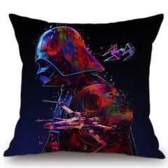 Cartoon Star Wars Colorful White Trooper Linen Sofa Throw Pillowcase Home Decor Cushion Cover 45X45Cm Fundas De Cojin