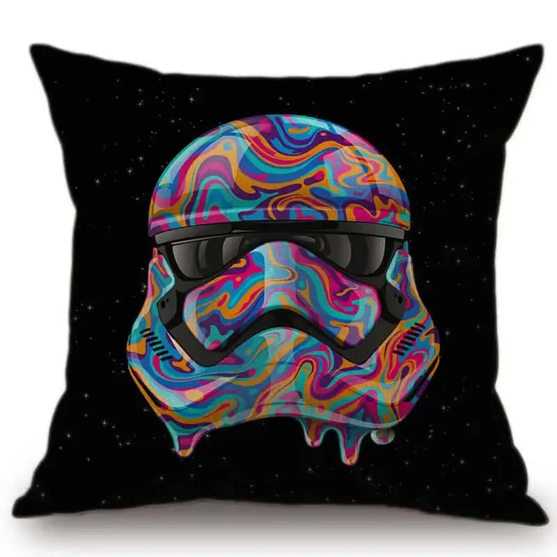 Cartoon Star Wars Colorful White Trooper Linen Sofa Throw Pillowcase Home Decor Cushion Cover 45X45Cm Fundas De Cojin