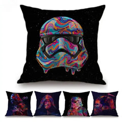 Cartoon Star Wars Colorful White Trooper Linen Sofa Throw Pillowcase Home Decor Cushion Cover 45X45Cm Fundas De Cojin