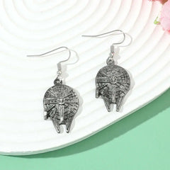 Star Wars Ring Millennium Falcon Metal Alloy Pendant Earrings 