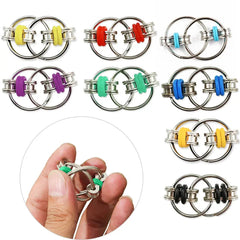 Stylish Decompression Bike Chain Fidget Spinner – Stress Relief Keycha