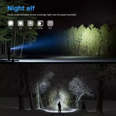 Super-Bright 90000LM LED Tactical Flashlight 5 Modes Zoomable Torch Searchlight Bargain Buzz