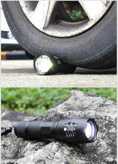 Super-Bright 90000LM LED Tactical Flashlight 5 Modes Zoomable Torch Searchlight Bargain Buzz