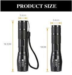 Super-Bright 90000LM LED Tactical Flashlight 5 Modes Zoomable Torch Searchlight Bargain Buzz