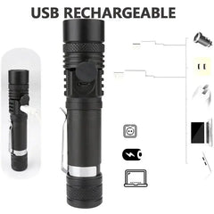 Super Bright 90000LM LED Tactical Flashlight Zoomable With Rechargeable Battery Bargain Buzz