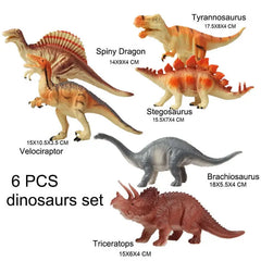 Jumbo Dinosaur Set -Realistic Looking Dinosaur Figures with Play Mat for Dinosaur Lovers-