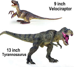 Jumbo Dinosaur Set -Realistic Looking Dinosaur Figures with Play Mat for Dinosaur Lovers-