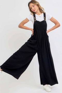 Adjustable Strap Overall Wide Leg Jumpsuit Bargain Buzz