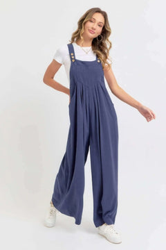 Adjustable Strap Overall Wide Leg Jumpsuit Bargain Buzz