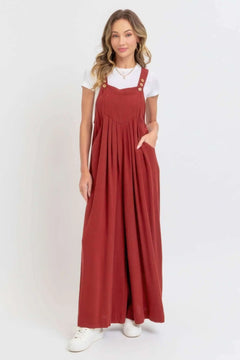 Adjustable Strap Overall Wide Leg Jumpsuit Bargain Buzz