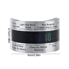 Wine Collar Thermometer - LCD Clip Sensor for Champagne, Beer, & Wine