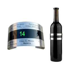 Wine Collar Thermometer - LCD Clip Sensor for Champagne, Beer, & Wine