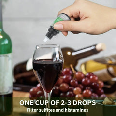 Wine Filter: Removes Sulfites & Histamines, Prevents Allergies & Heada