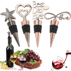 Zinc Alloy Wine Stopper Crystal Wine Champagne Bottle Stopper Vacuum Sealed Wedding Heart Gift Wine Pourer Stopper Dropshipping Bargain Buzz